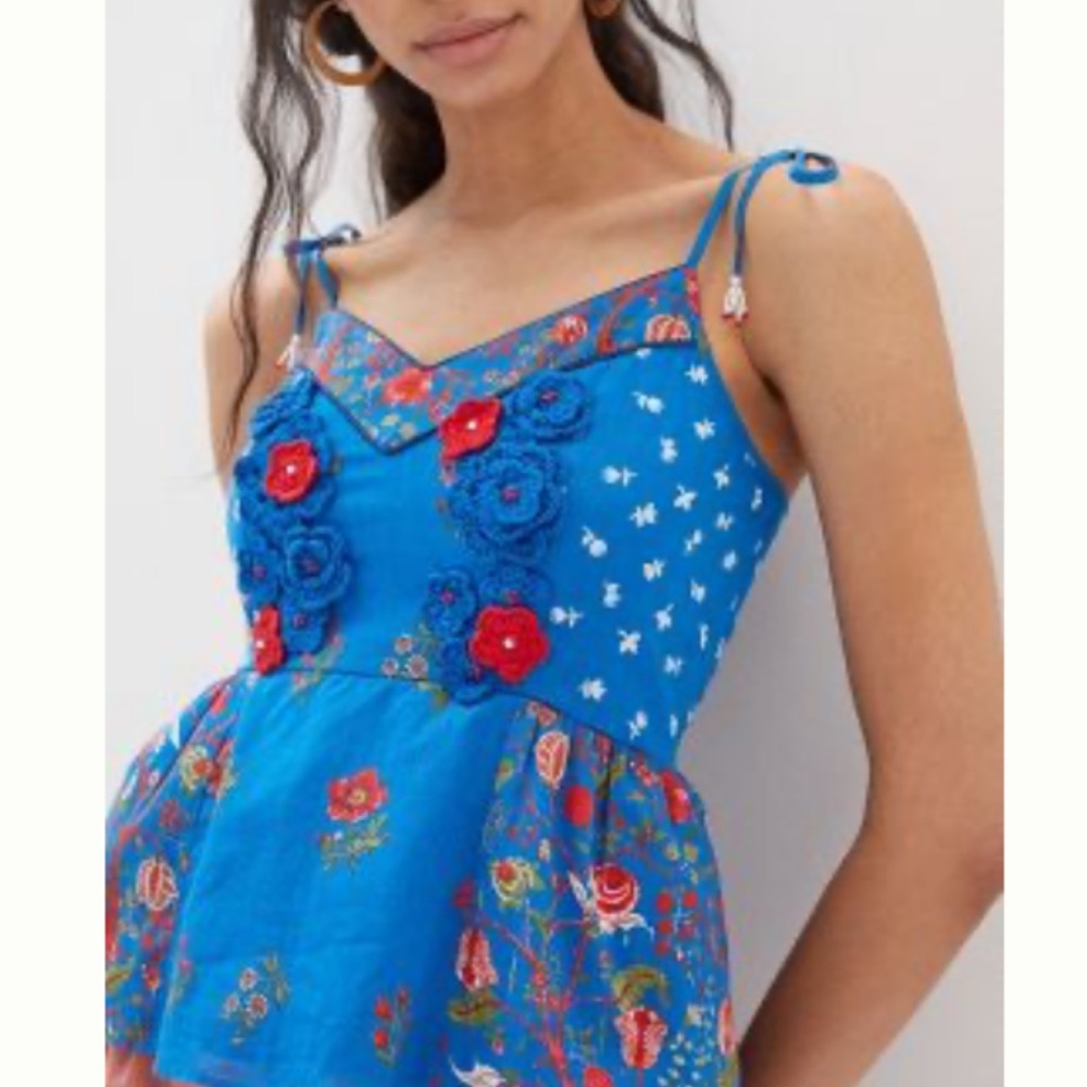 Anthropologie Floral Crochet Tank - Picture 1 of 7
